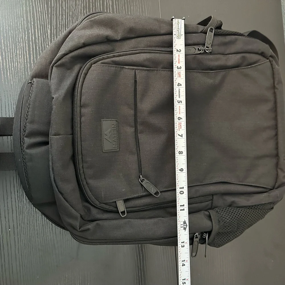 Matein Adult Black Travel Laptop Backpack